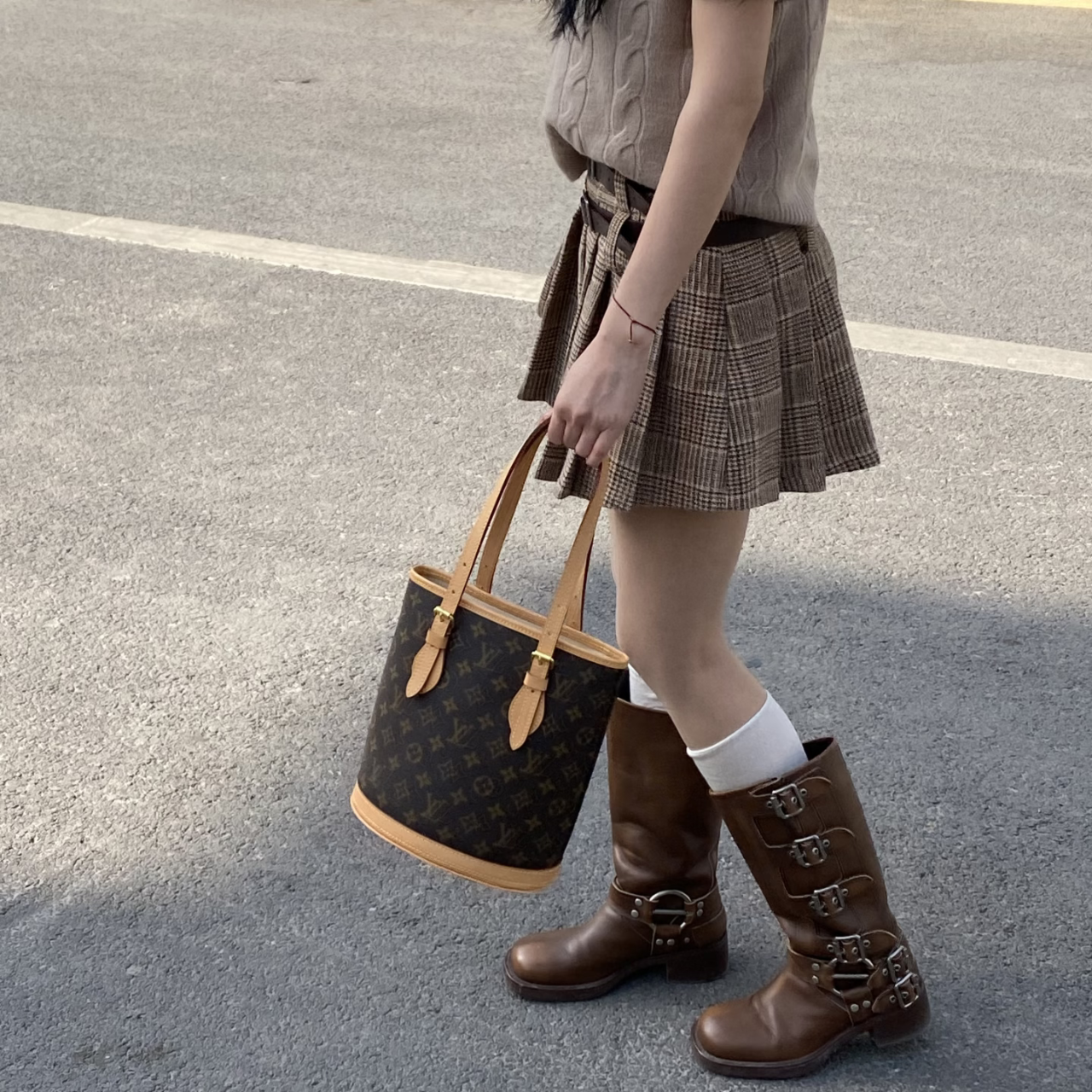 修复品LouisVuitton/路易威登中古水桶包/001