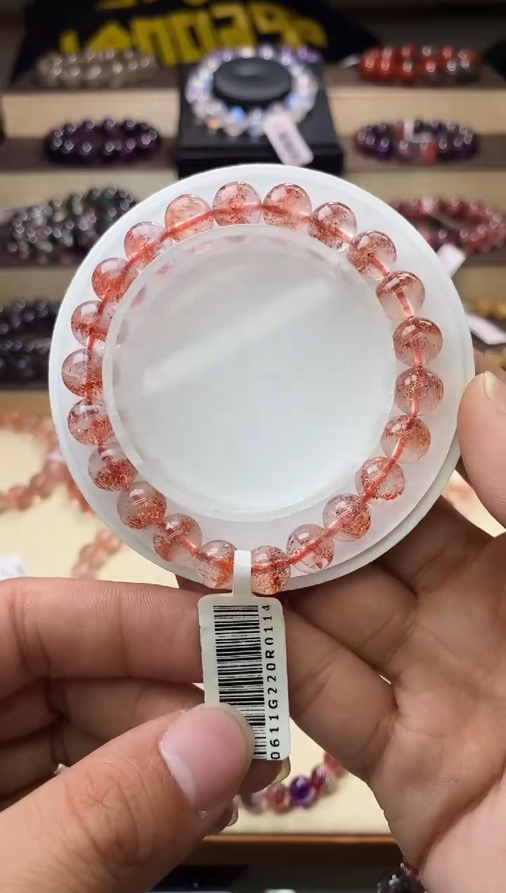 【闪购商品】水晶手链未镶嵌金草莓单圈8m+