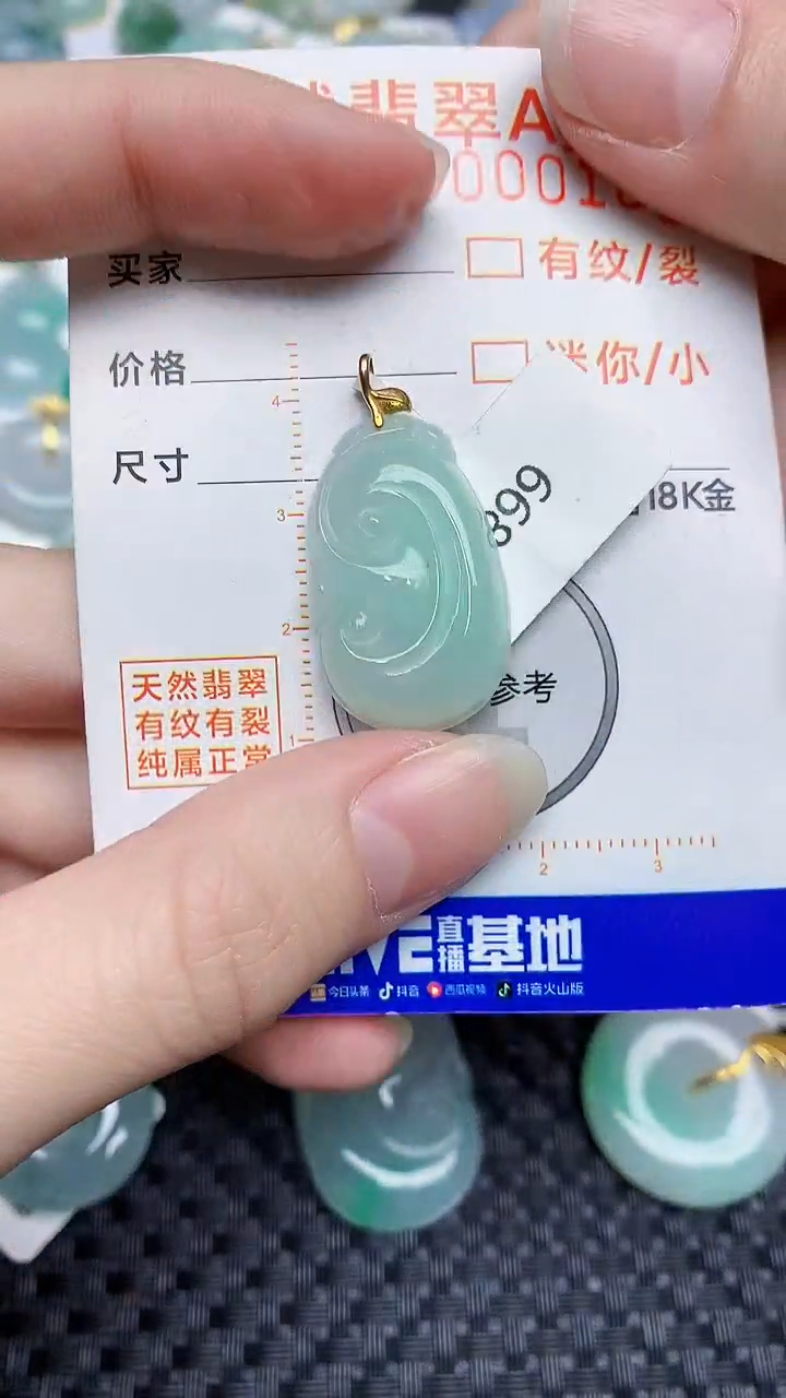 【闪购商品】翡翠颈饰18K金镶嵌453453345