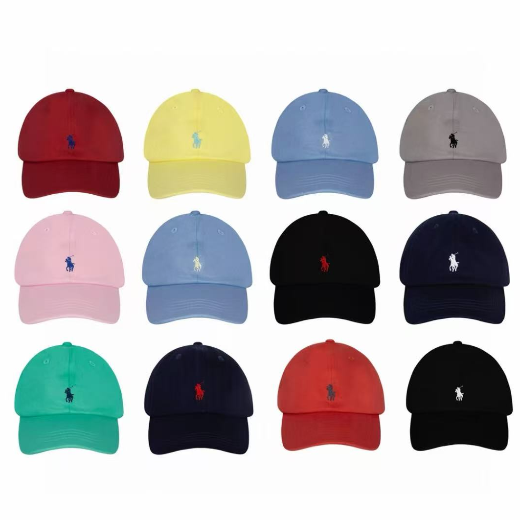 【888】小马极简风圆顶棒球帽（12色）