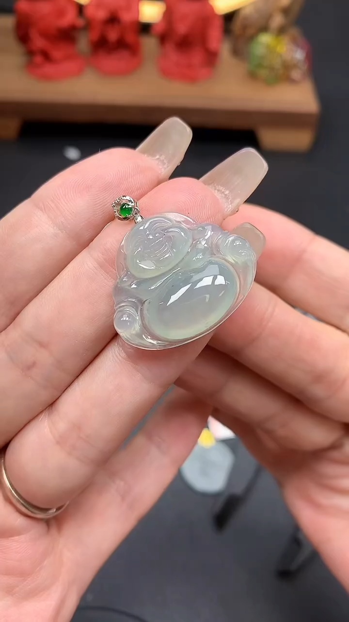 【闪购商品】翡翠吊坠(不含链)18K金镶嵌MS150200