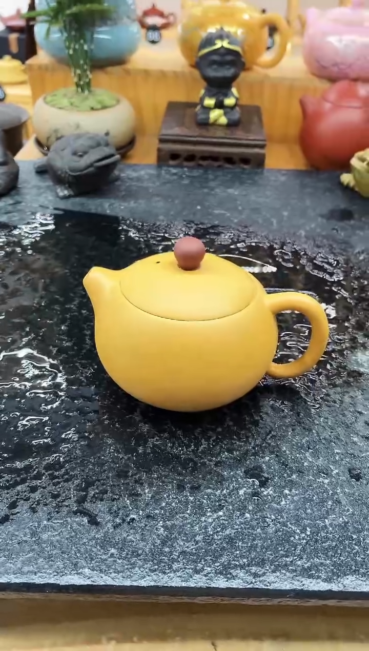 茶壶紫砂黄金段-200-220cc 单壶