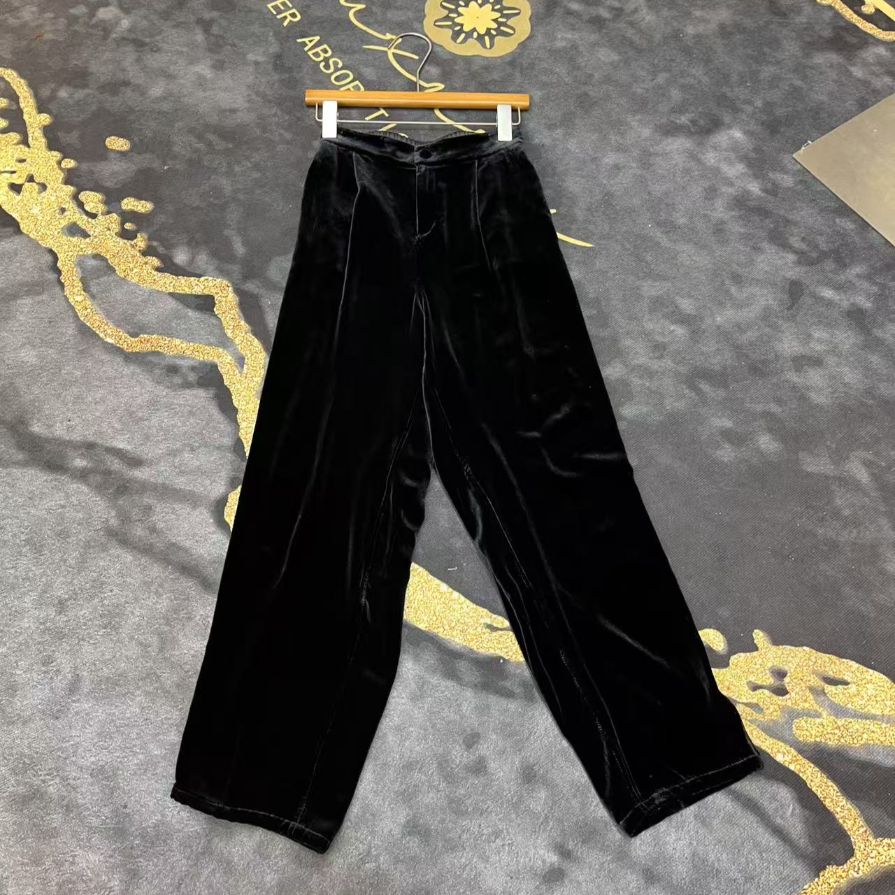 诚滨家桑蚕丝丝绒窄版小脚裤显瘦百搭