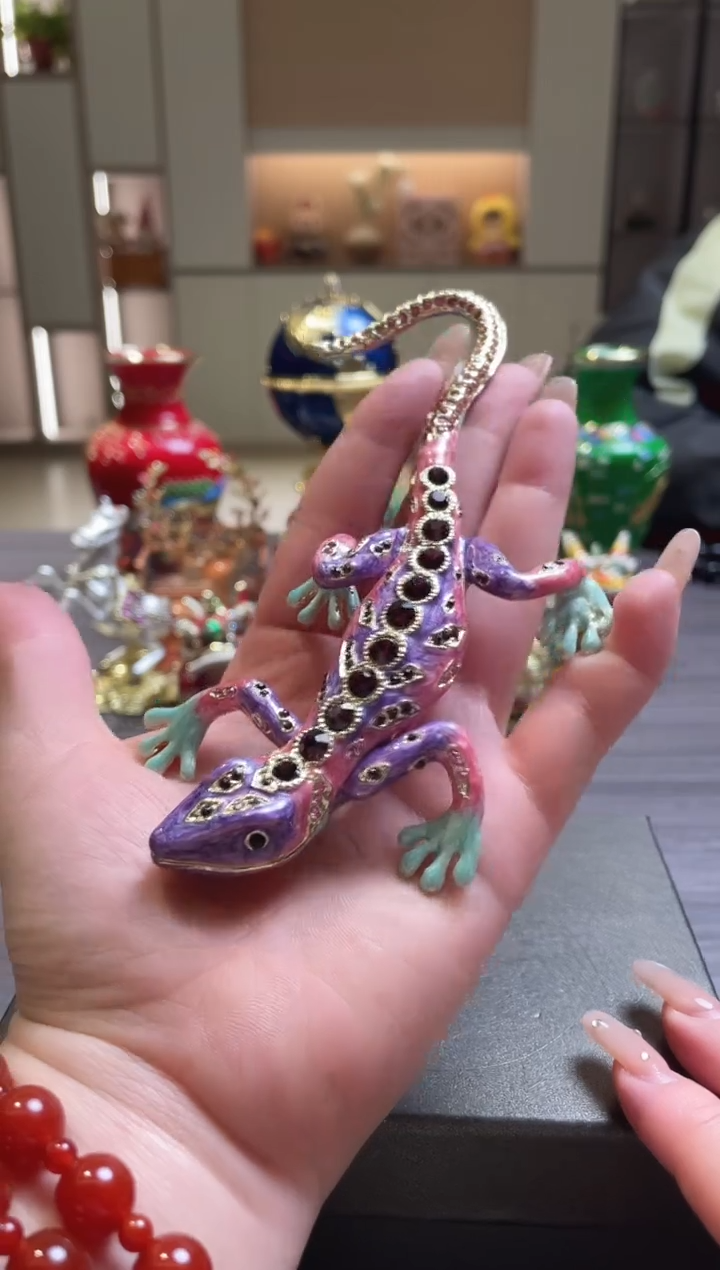 摆件七宝烧珐琅彩首饰盒