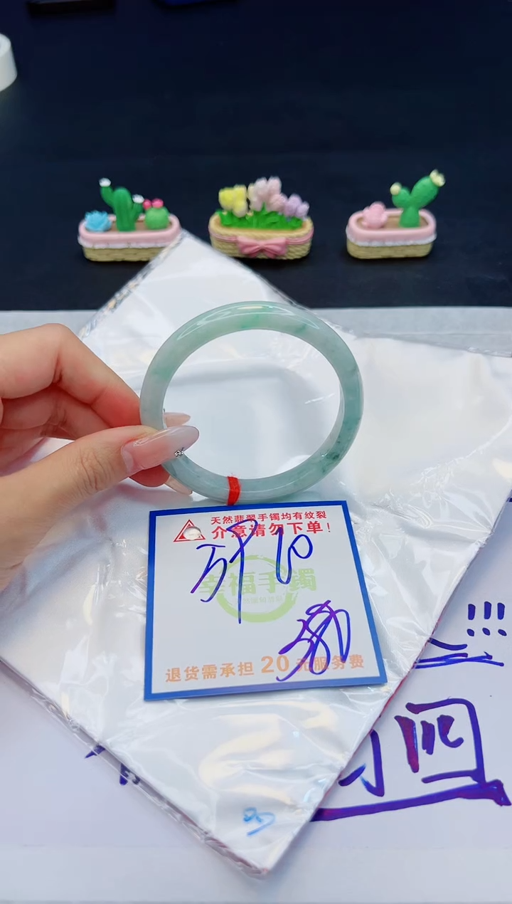 【闪购商品】翡翠手镯未镶嵌，质检证书图片色彩偏黑白