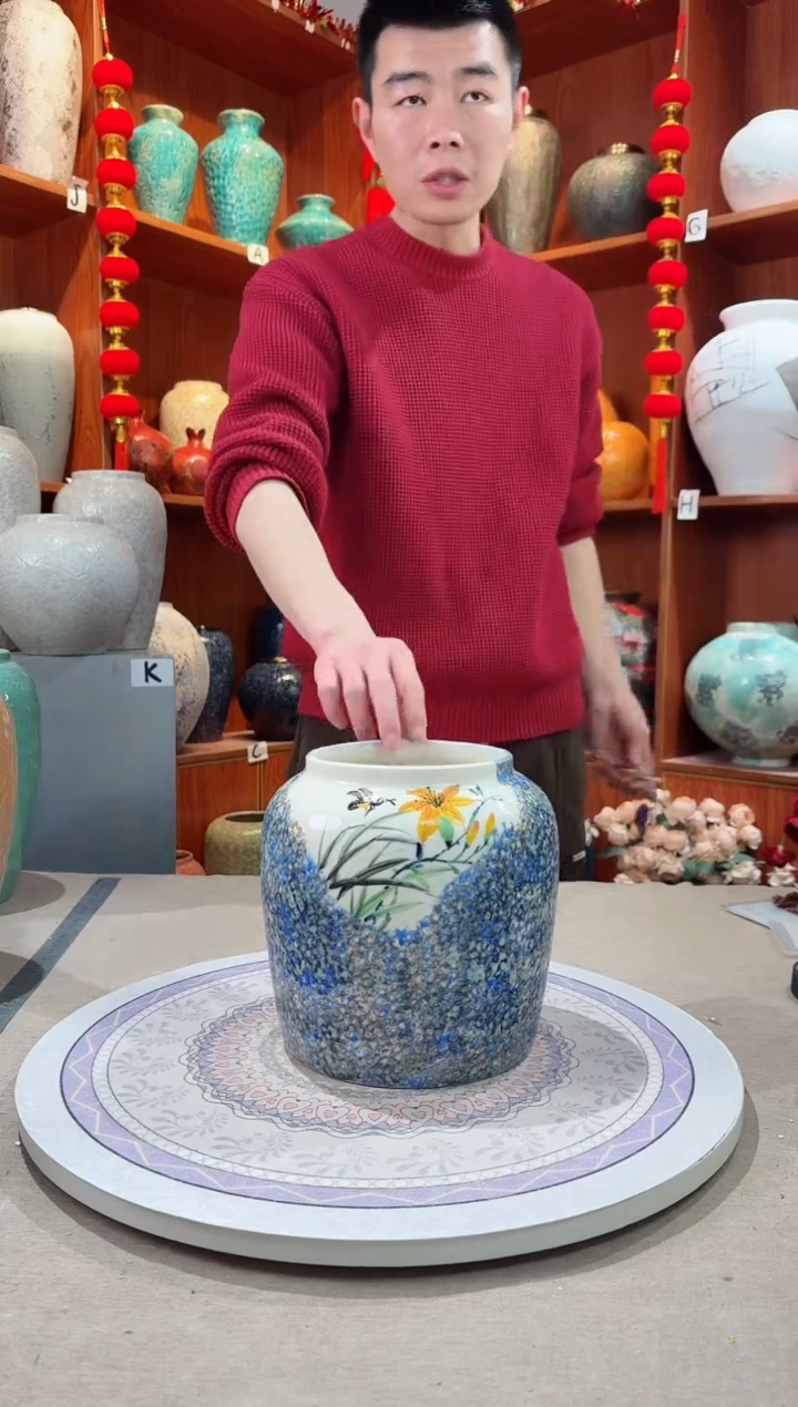 【闪购商品】瓶孤品 手绘陶瓷花瓶 无花 l158