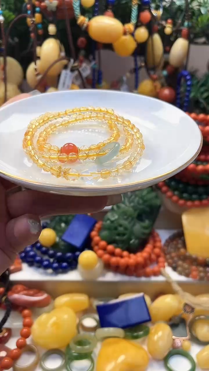 【闪购商品】水晶手链未镶嵌黄水晶手串