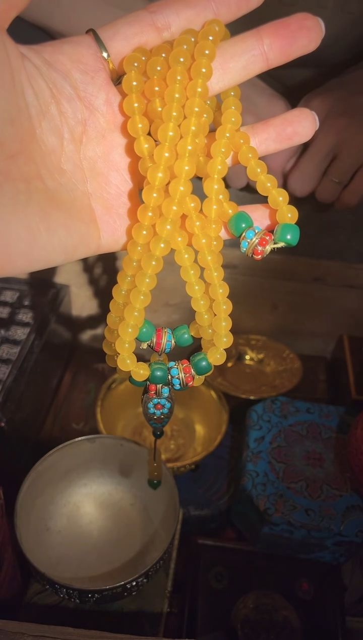 【闪购商品】【闪购商品】黄色玉项链108