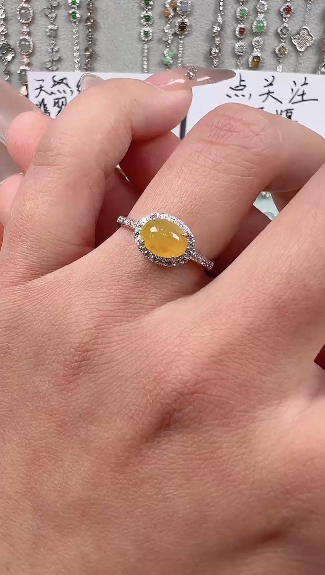 【闪购商品】翡翠戒指银S925镶嵌天然缅料保A保真保天然