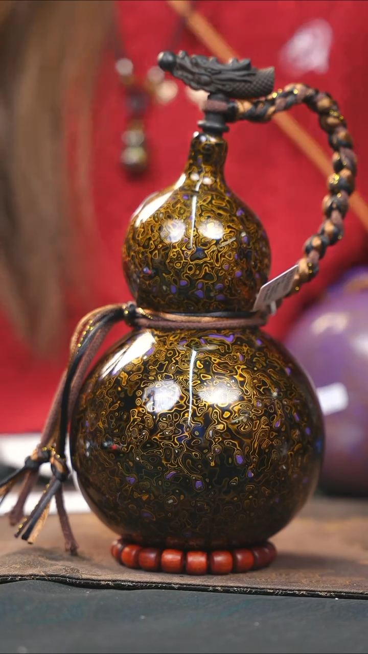 【闪购商品】WA178漆艺酒葫芦不包手串及旋转底座