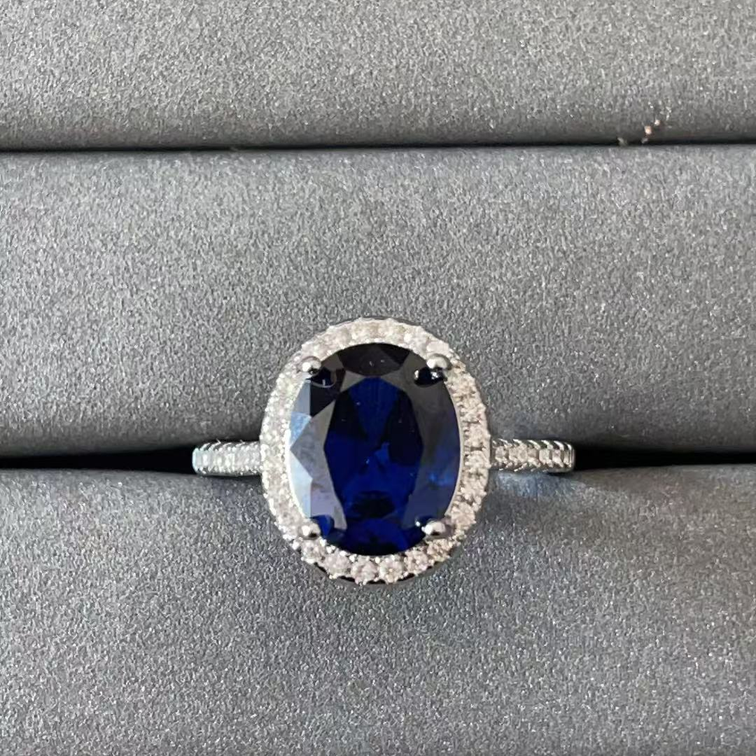 宝阁甄选蓝圆戒指522