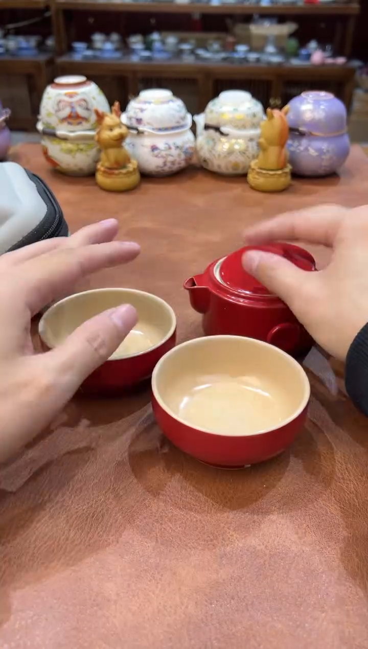 真的很便宜会开片的旅行茶具