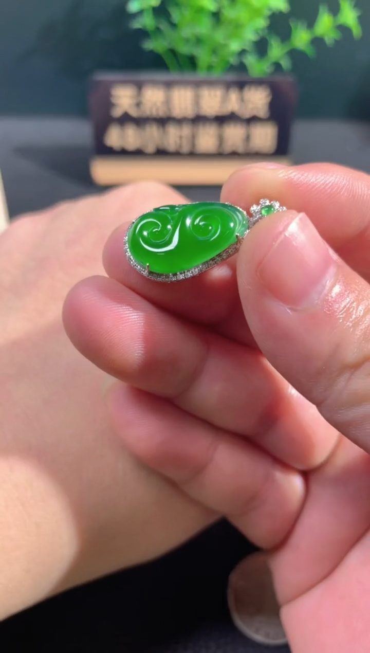 【闪购商品】翡翠颈饰18K金镶嵌翡翠