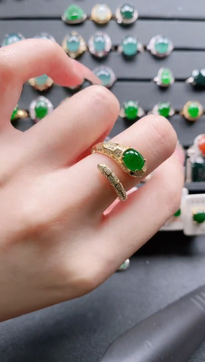 【闪购商品】翡翠戒指银S925镶嵌11111111