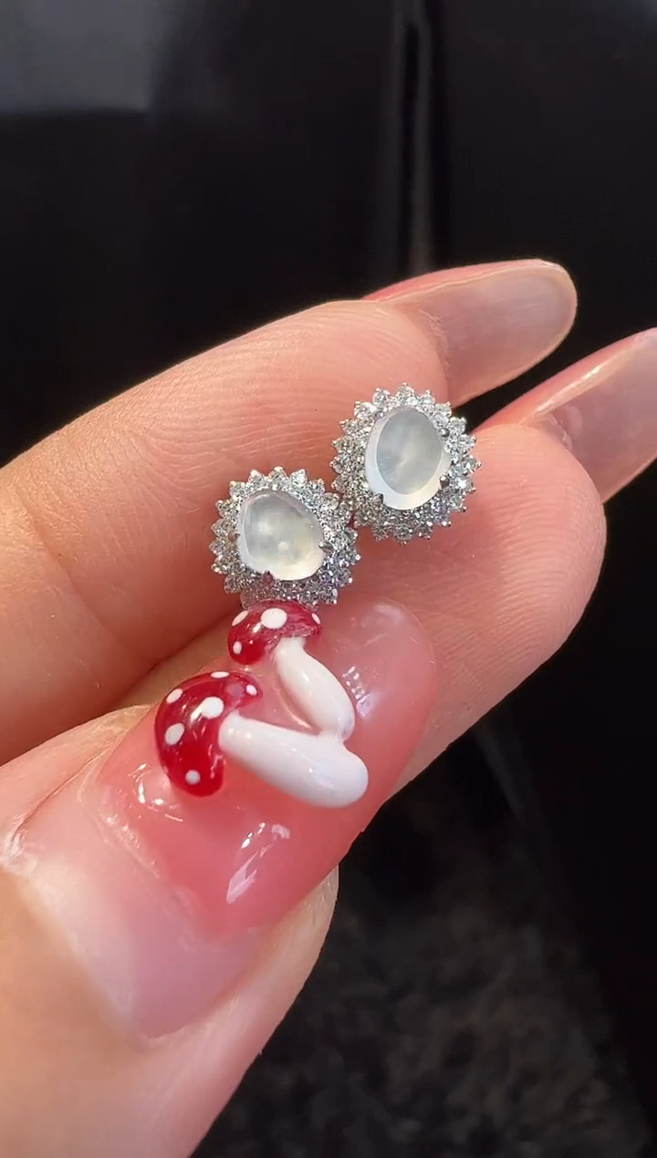 翡翠18K金镶嵌耳饰?****?耳饰