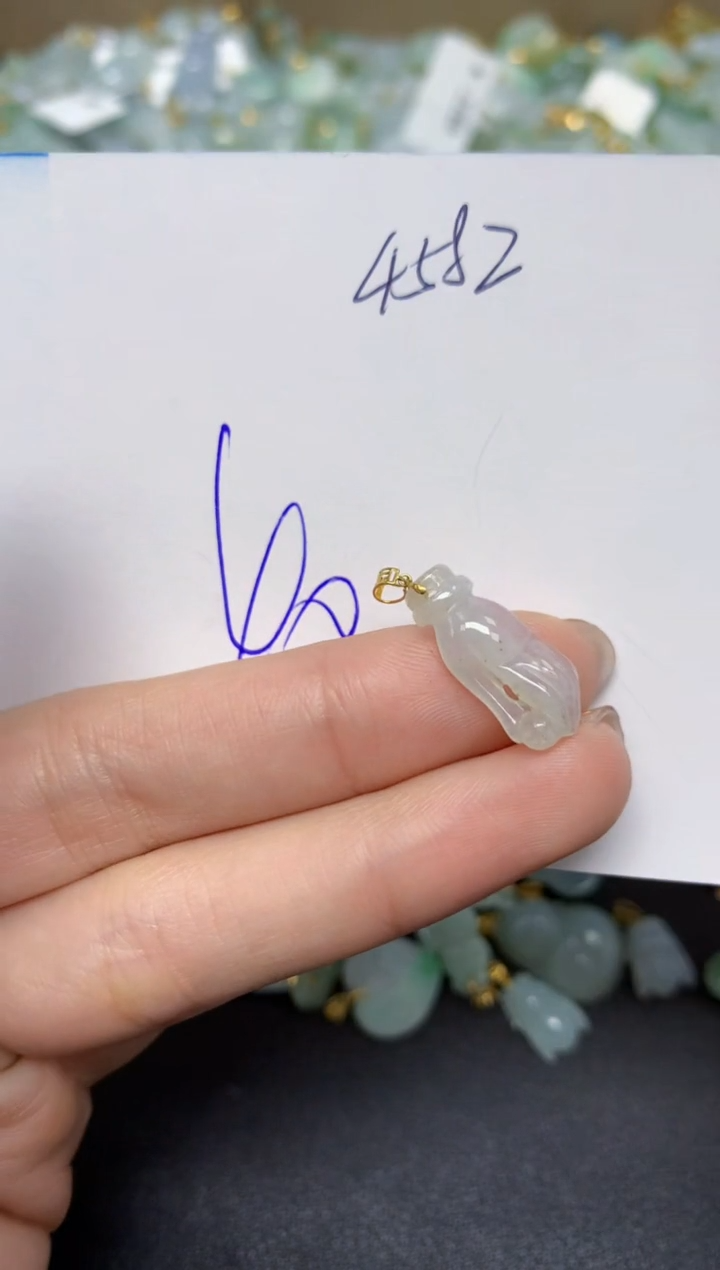 【闪购商品】翡翠颈饰18K金镶嵌天然翡翠A货