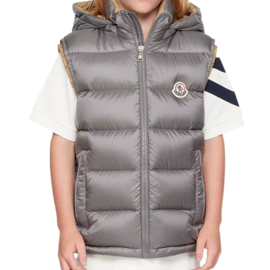 全新未使用 MONCLER /Zibiah系列连帽拉链羽绒马甲/14A