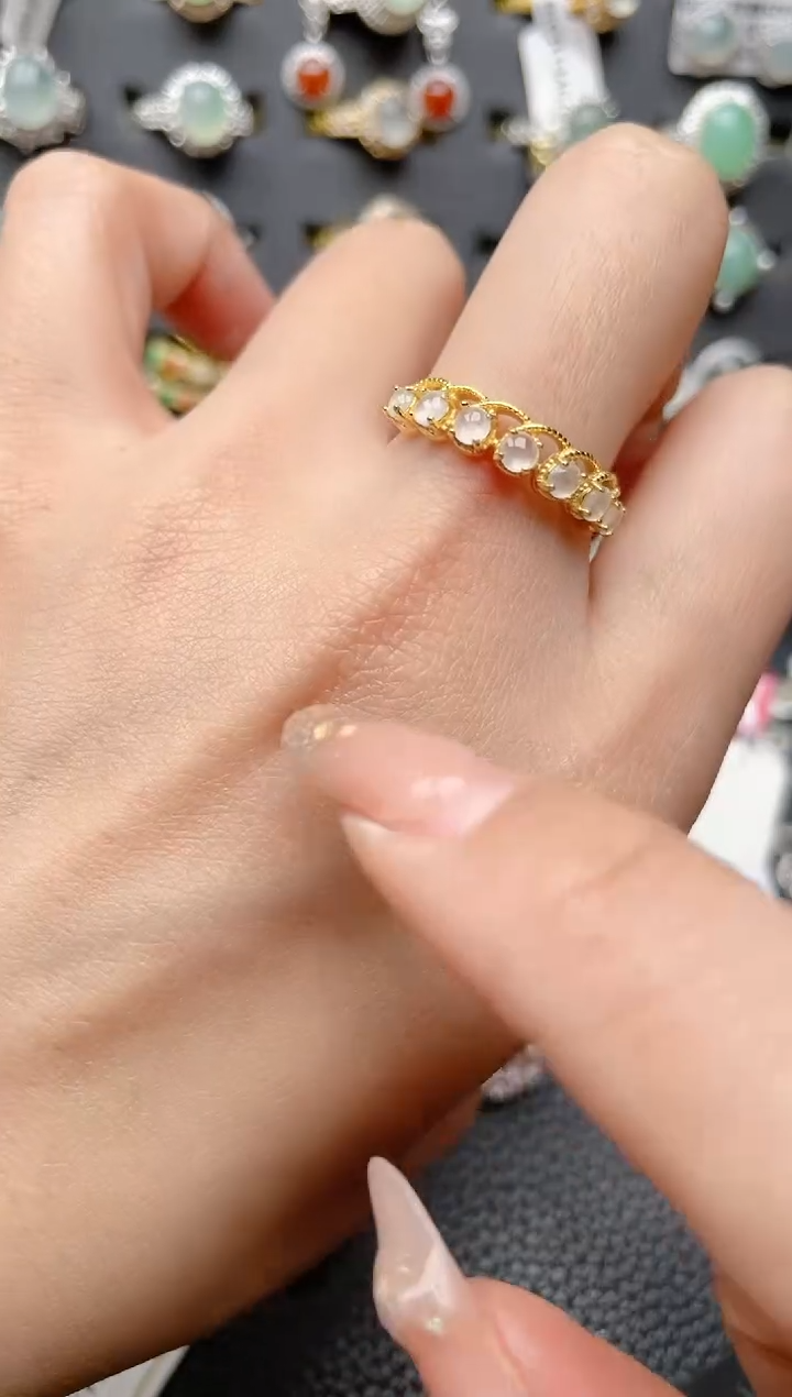 【闪购商品】翡翠戒指银S925镶嵌2222222222  48