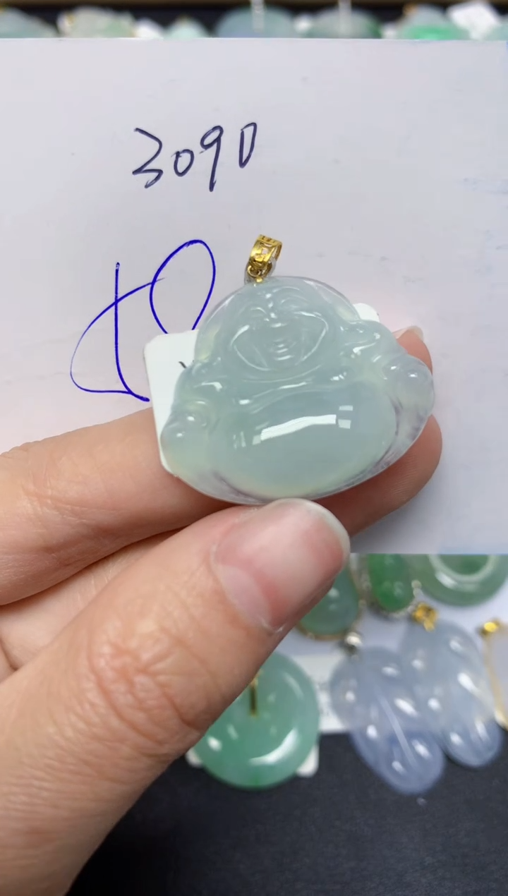 【闪购商品】翡翠颈饰18K金镶嵌 天然翡翠A货