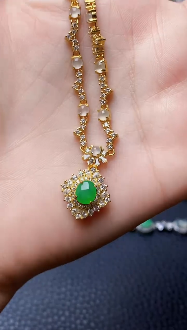 银S925镶嵌戒指翡翠1568