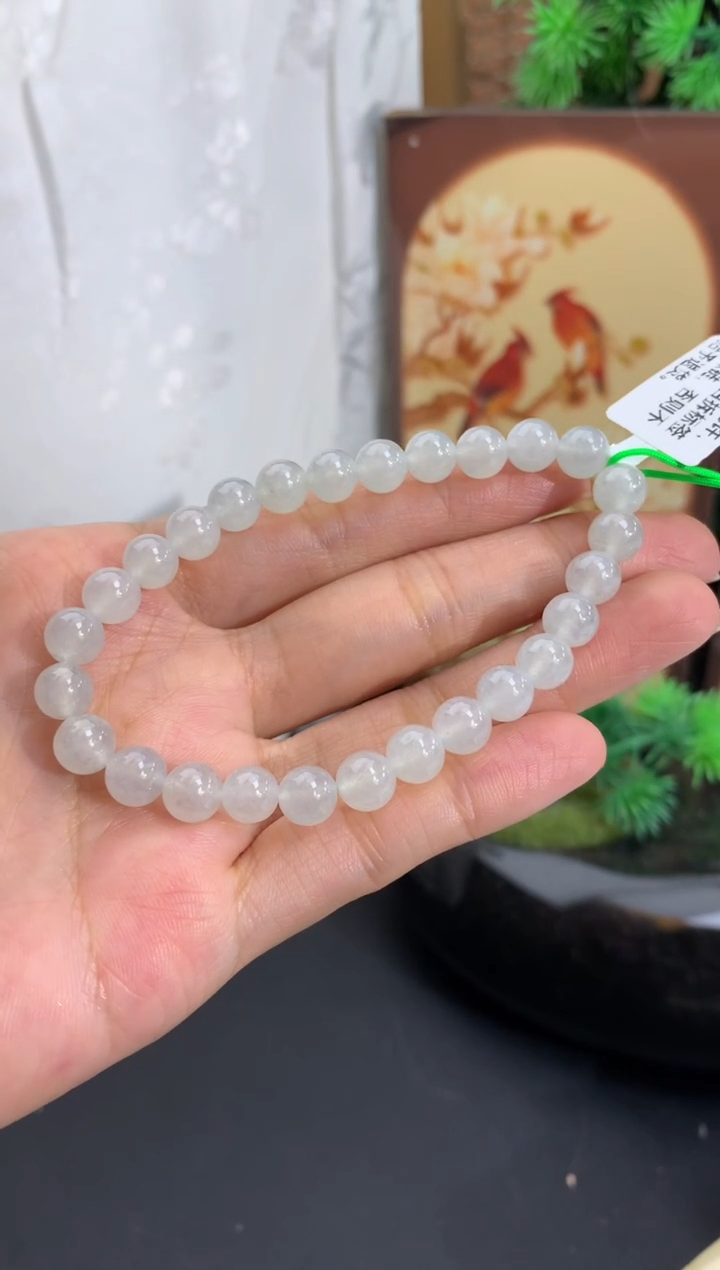 未镶嵌手串翡翠卡6.9mm