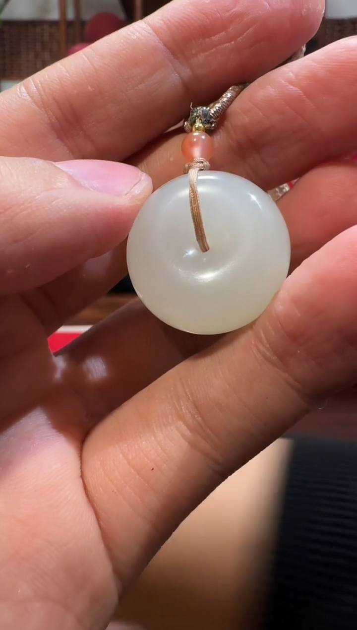 【闪购商品】和田玉吊坠未镶嵌1391 25mm平安扣