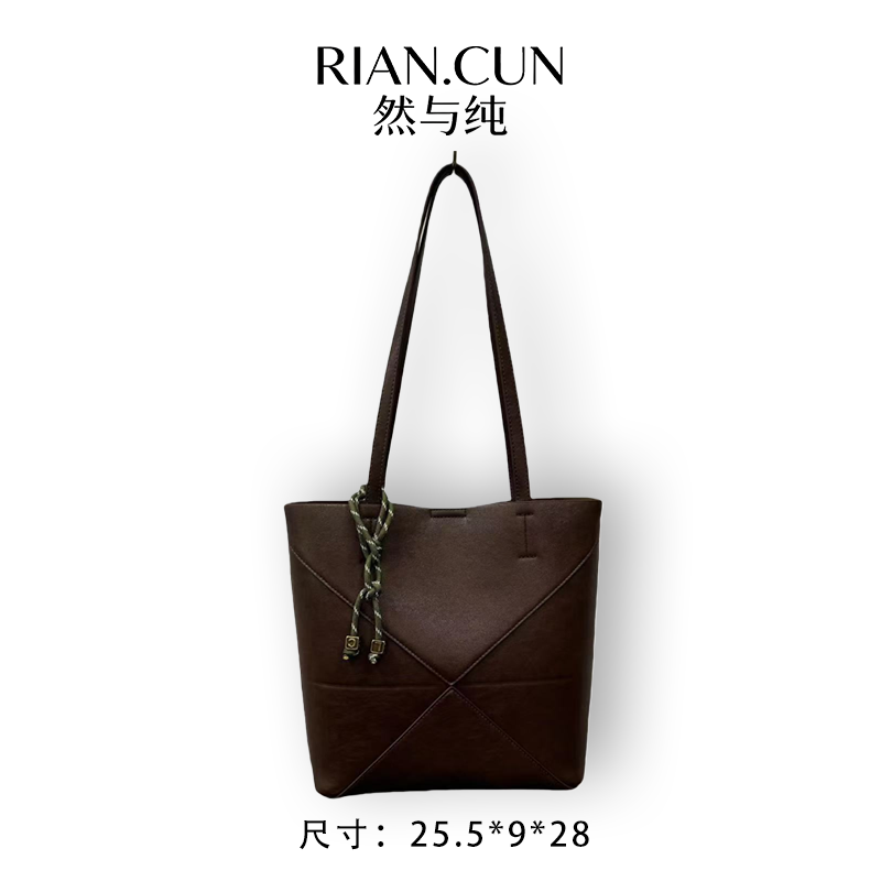 RAIN.CUN冬季2025新款轻奢设计单肩斜挎女包 QYX-9513-1-可可棕