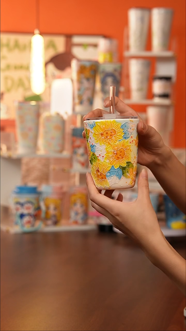 景德镇手工手绘文创陶瓷杯
