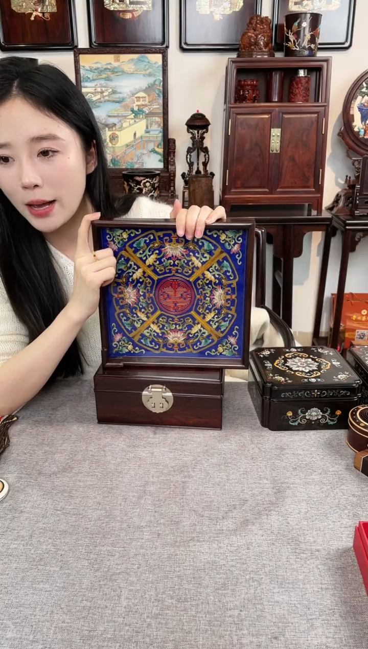 【闪购商品】红酸枝木类成套家具托盘