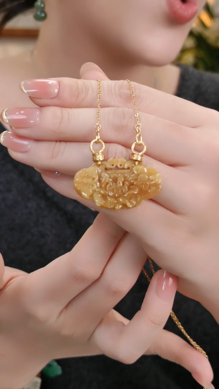 颈饰未镶嵌翡翠国风