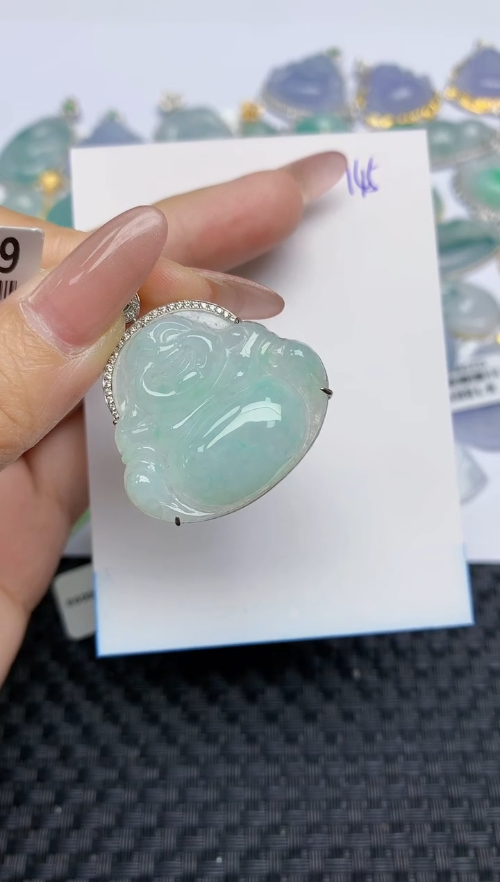 【闪购商品】翡翠颈饰18K金镶嵌天然A货翡翠 145