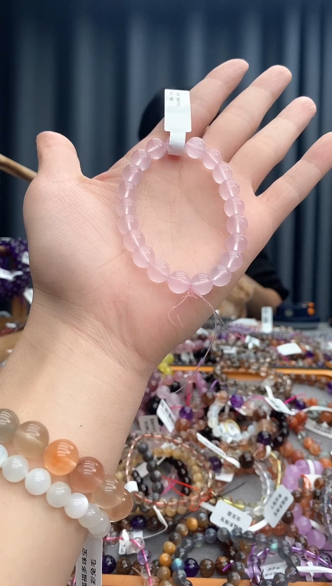 【闪购商品】水晶手链未镶嵌粉水晶