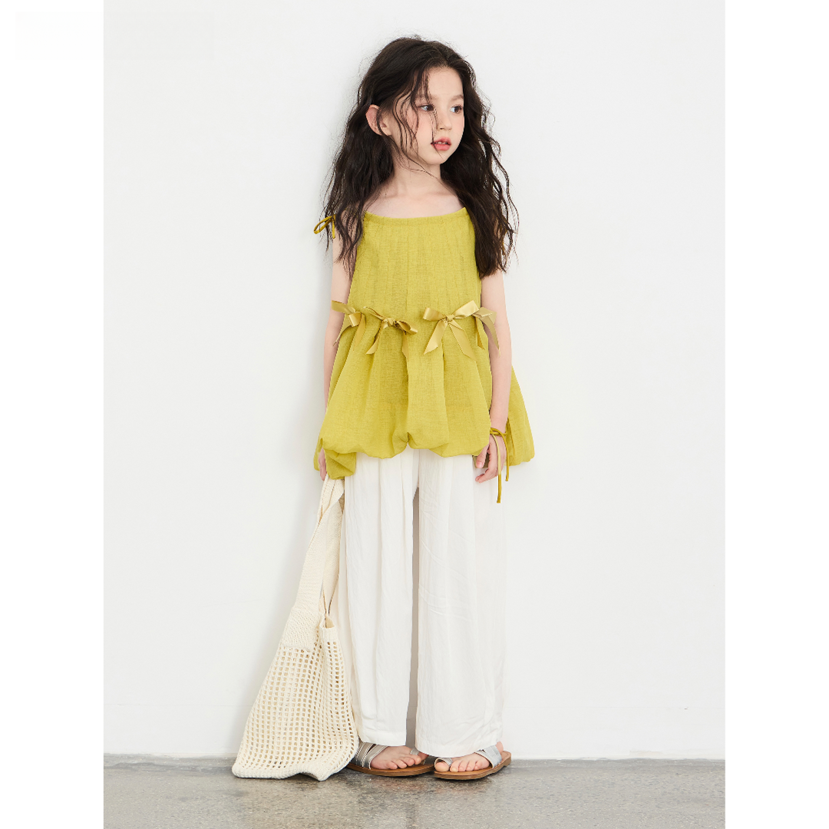 童装女童夏季2025新款女孩吊带衫度假风中大童洋气时髦休闲两件套