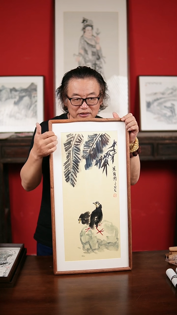 国画手绘手写-李庆云-15*42摆台