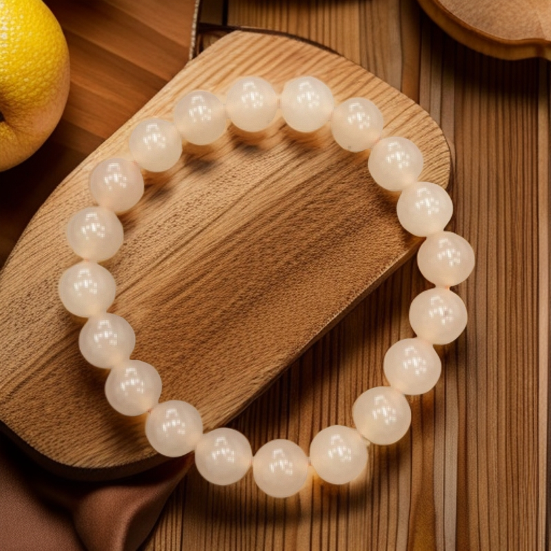 高品质藕粉8毫米单圈手串