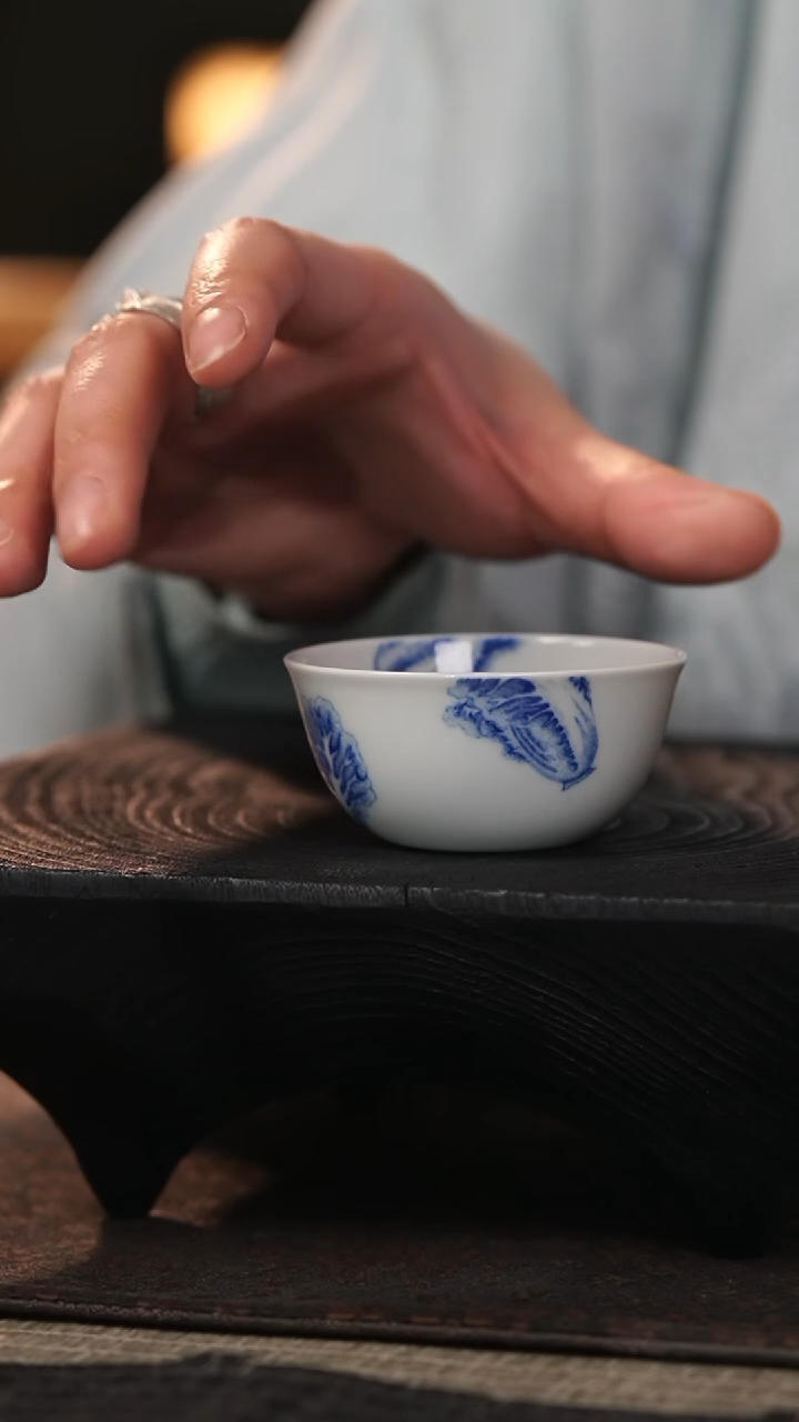 【闪购商品】白菜小杯子青花杯子