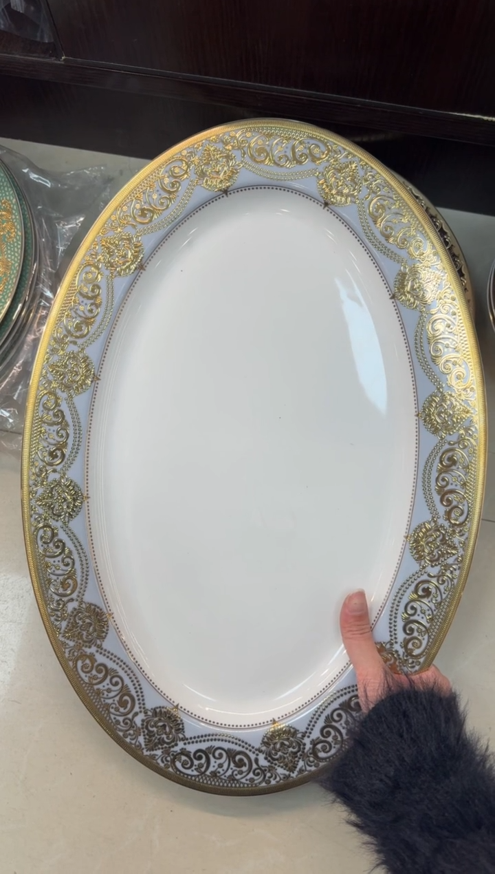 【闪购商品】瓷片16英寸鱼盘福利款 微瑕
