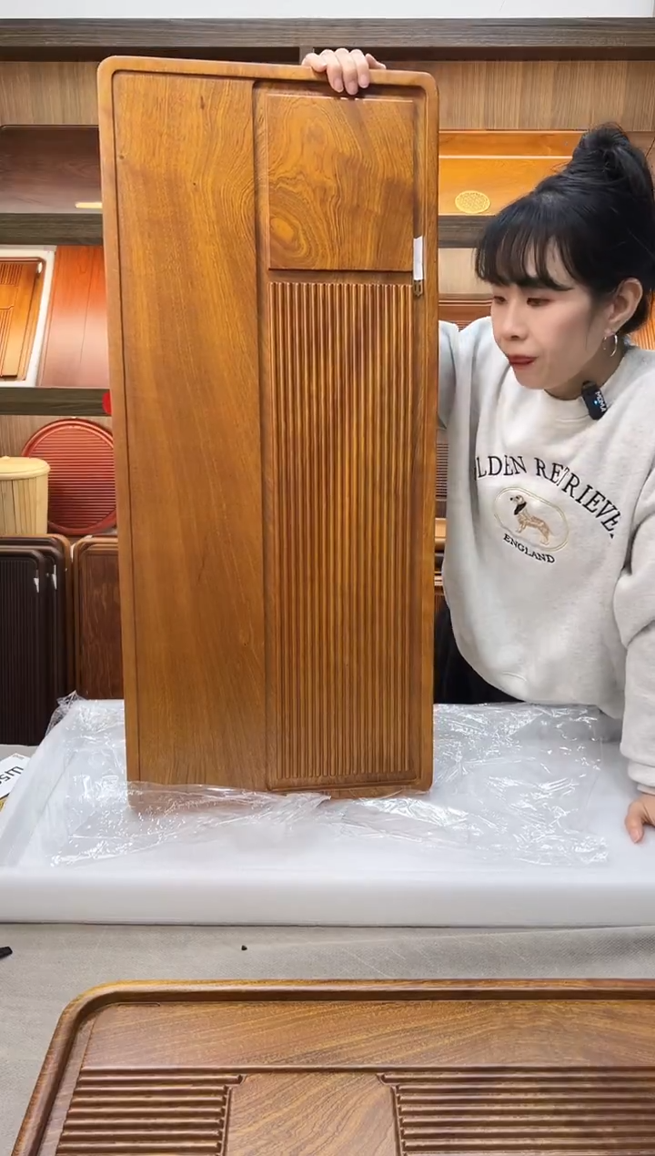 【品意】尺寸90*40*4品意进口实木茶盘材质花梨木