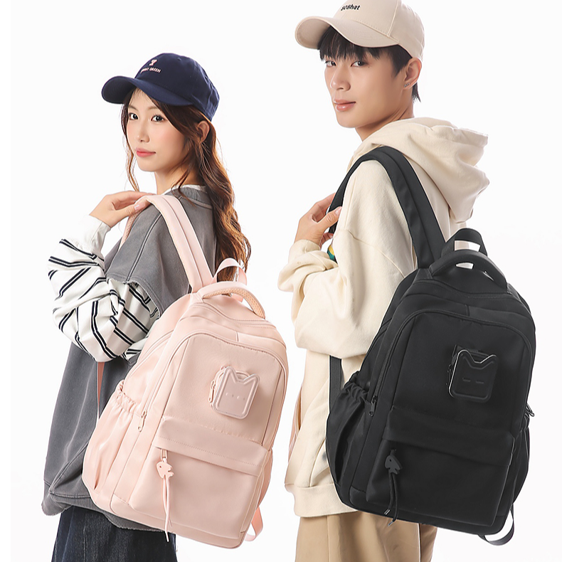 简约书包男女大学生双肩包2025新款结实耐用旅行背包初高中小学生