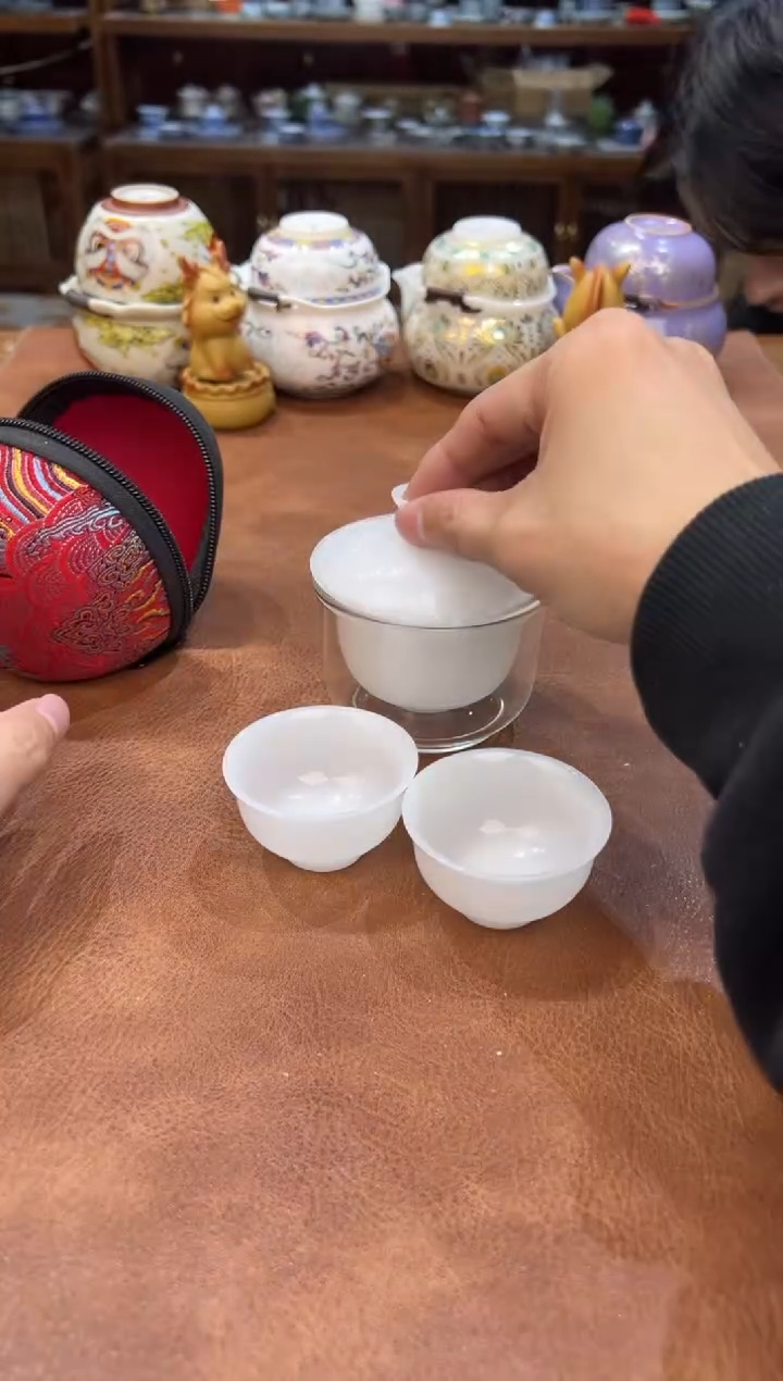 真的很便宜会开片的旅行茶具