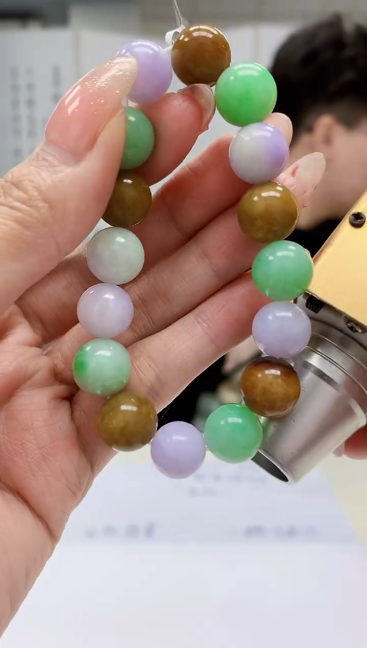 【闪购商品】定制翡翠未镶嵌4688MM-毛货手串117