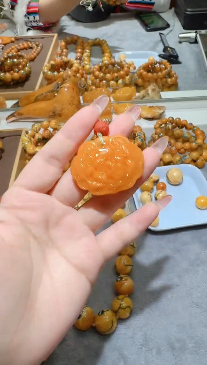 蜜蜡颈饰未镶嵌992天然蜜蜡珠宝奇石全都保真