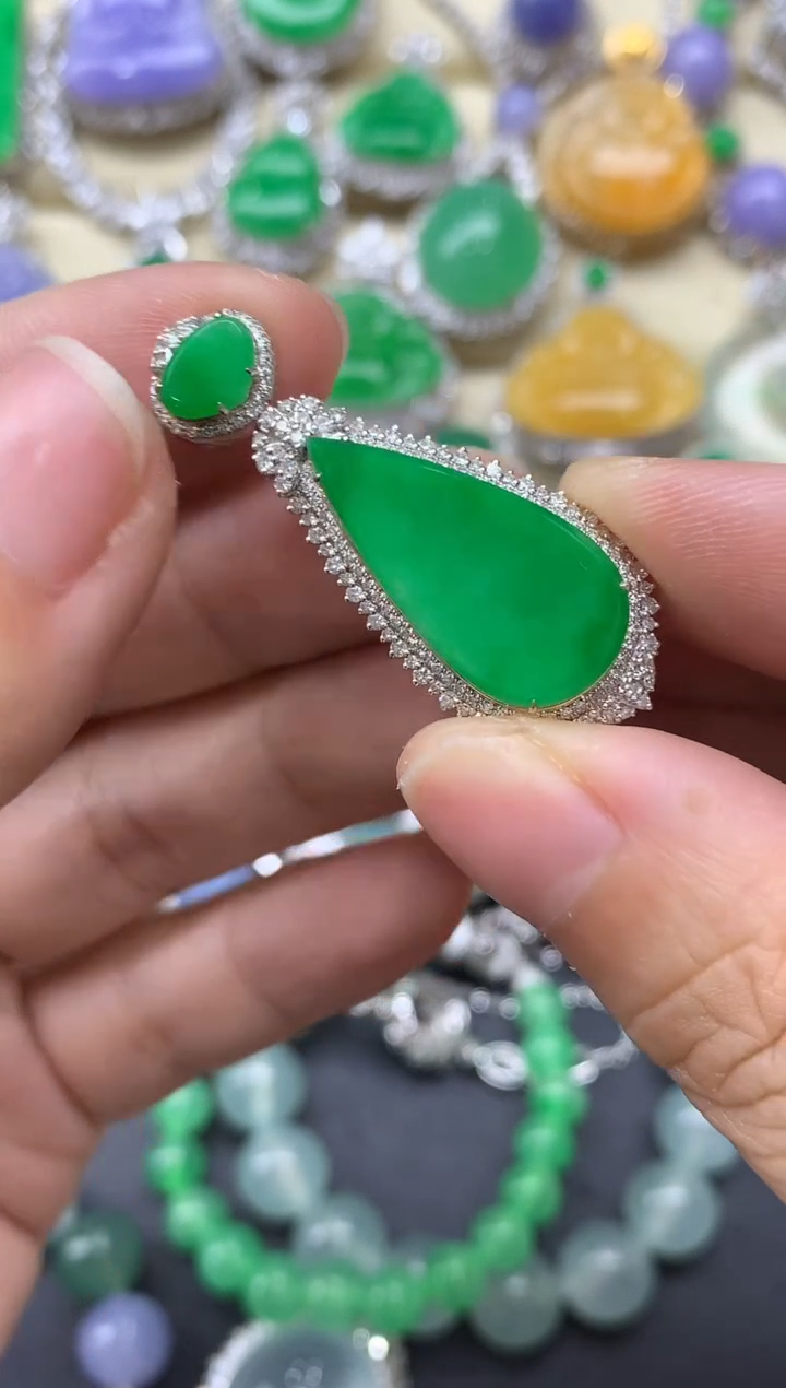 【闪购商品】翡翠颈饰18K金镶嵌633-中国好珍宝