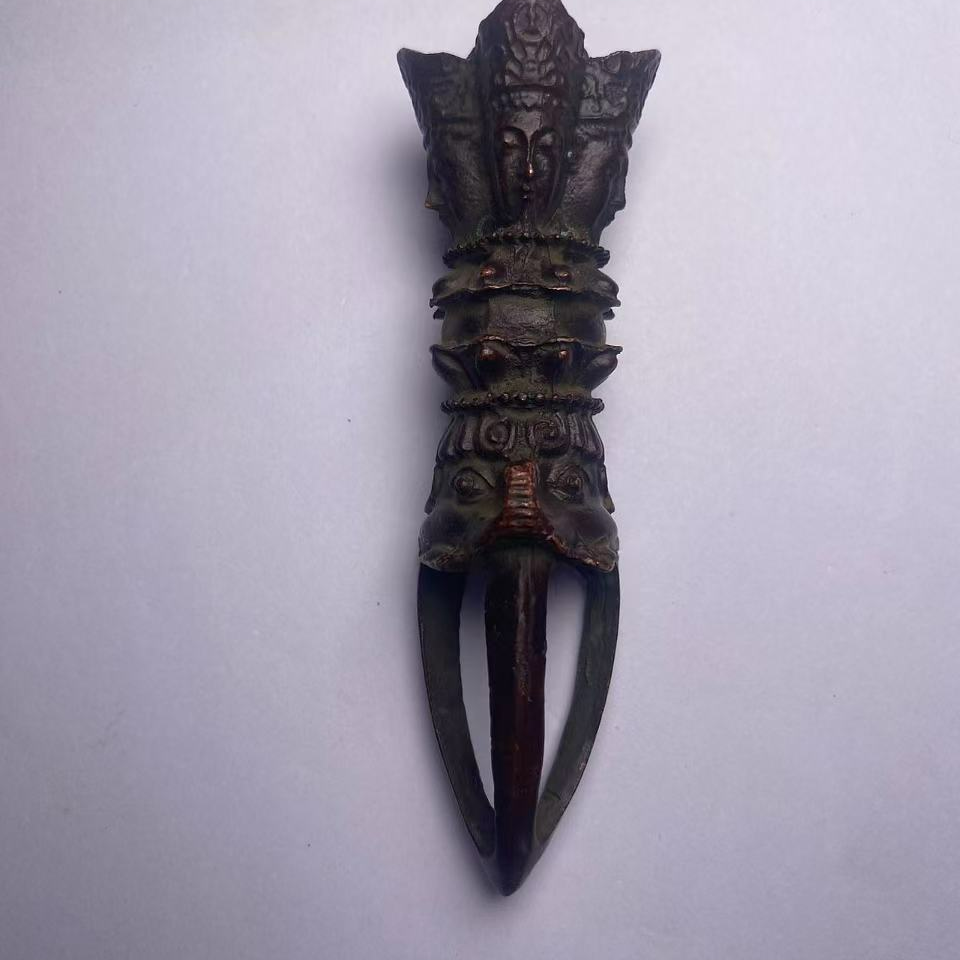 1.12 家具摆件镂空降魔杵法器 招财