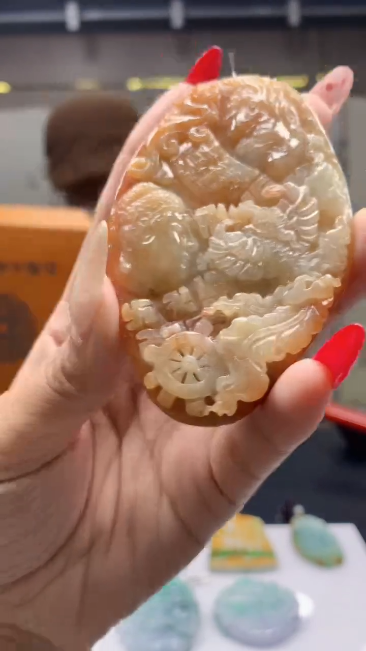 【闪购商品】定制翡翠未镶嵌1062lj-毛货挂件25