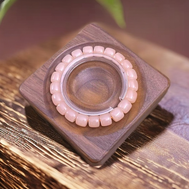 【恩上珠宝】天然玉石 042 t和田藕粉老型珠10mm