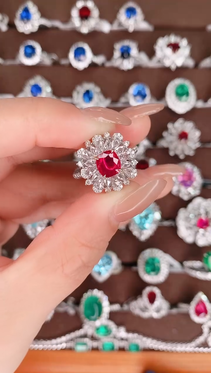 【闪购商品】红宝石18K金戒指18K金镶嵌--