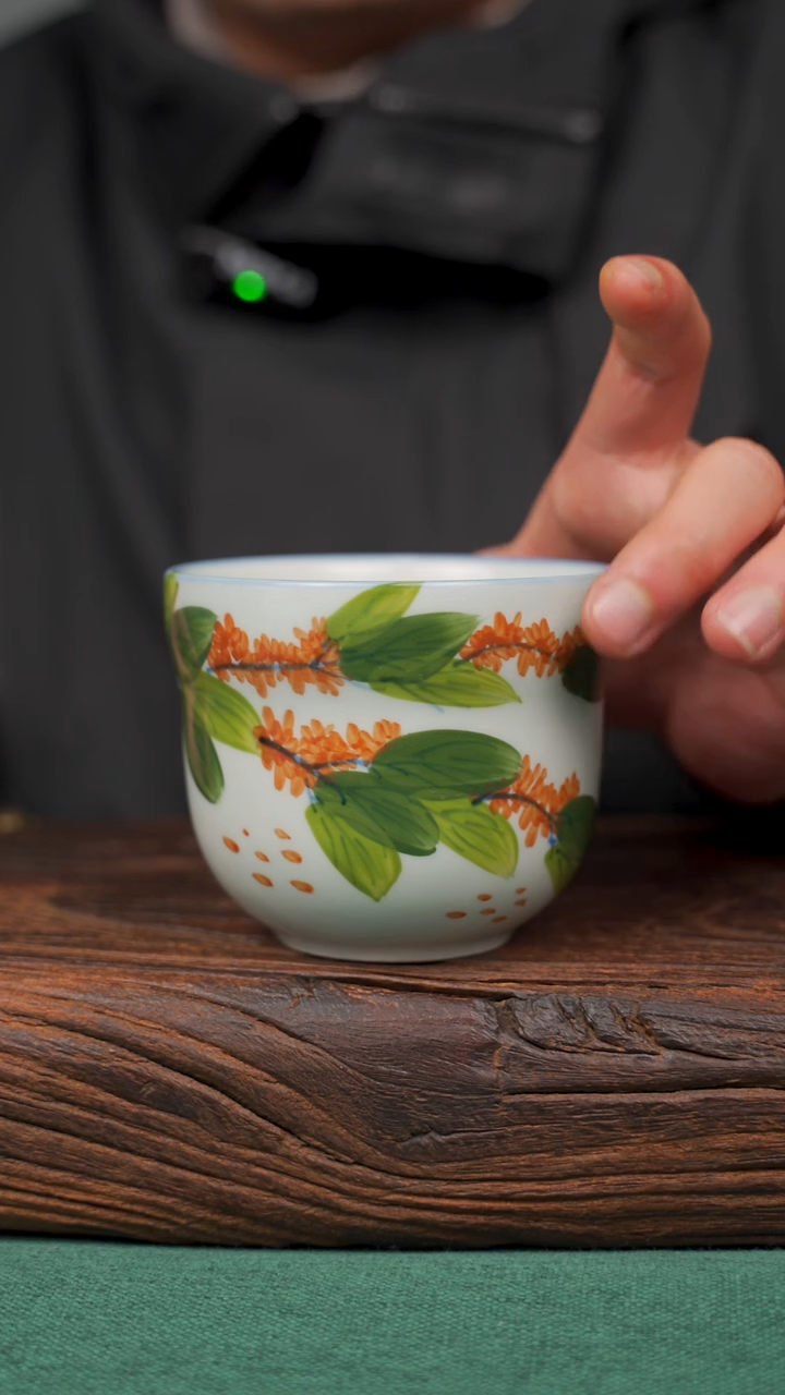 【闪购商品】瓷片88寻一缕瓷香杯釉下手工手绘瓷器