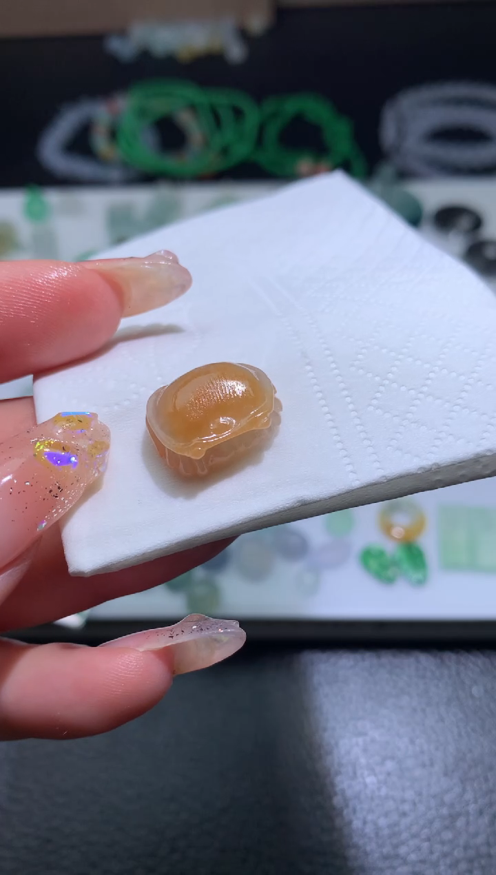 【闪购商品】定制翡翠未镶嵌面包蟹