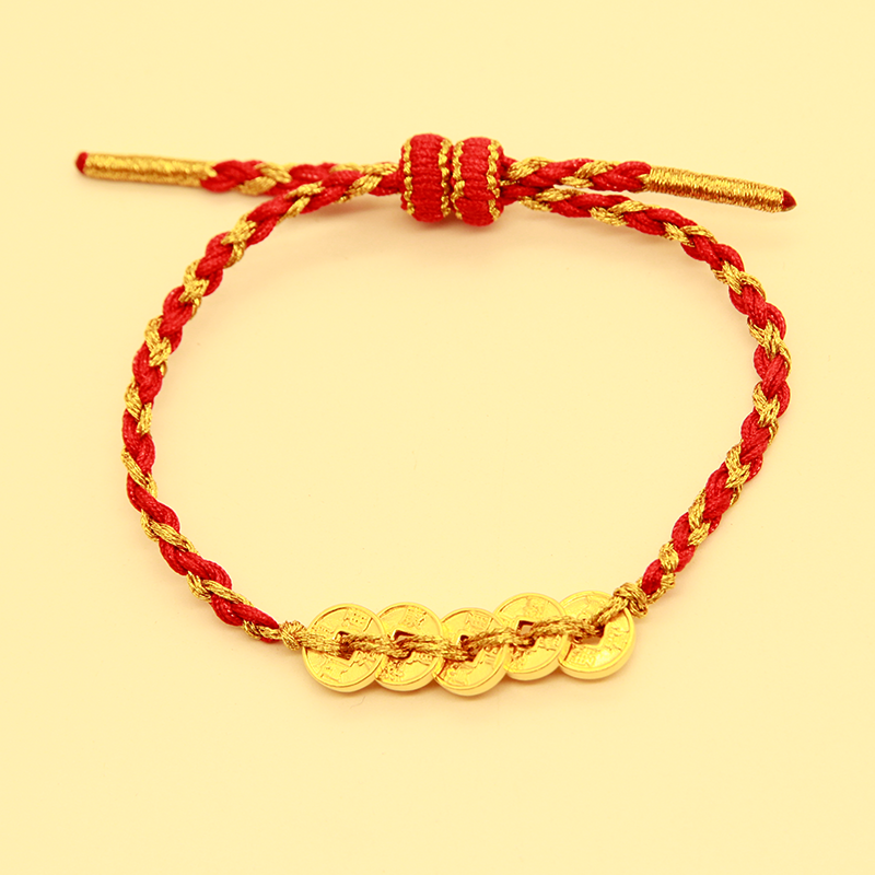 足金999五帝币五帝钱纯黄金配件 深圳水贝黄金